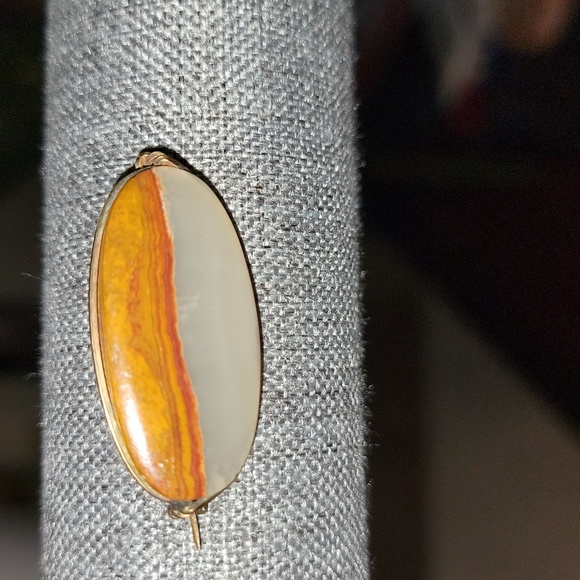 Agate Stone Pin - Picture 1 of 2